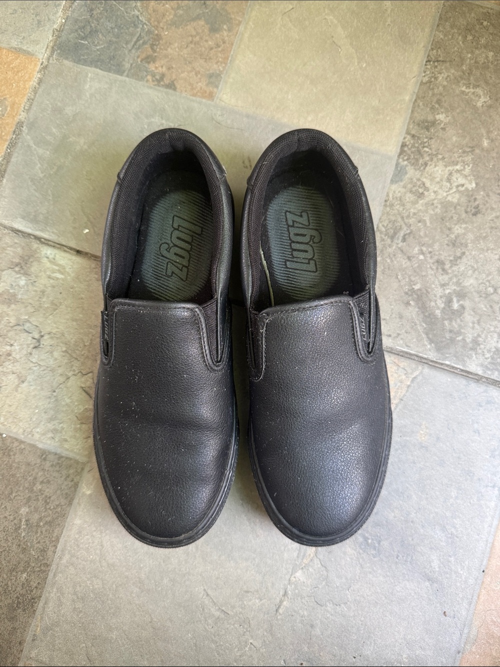 Lugz Men's Black Slip-On Work Shoes
